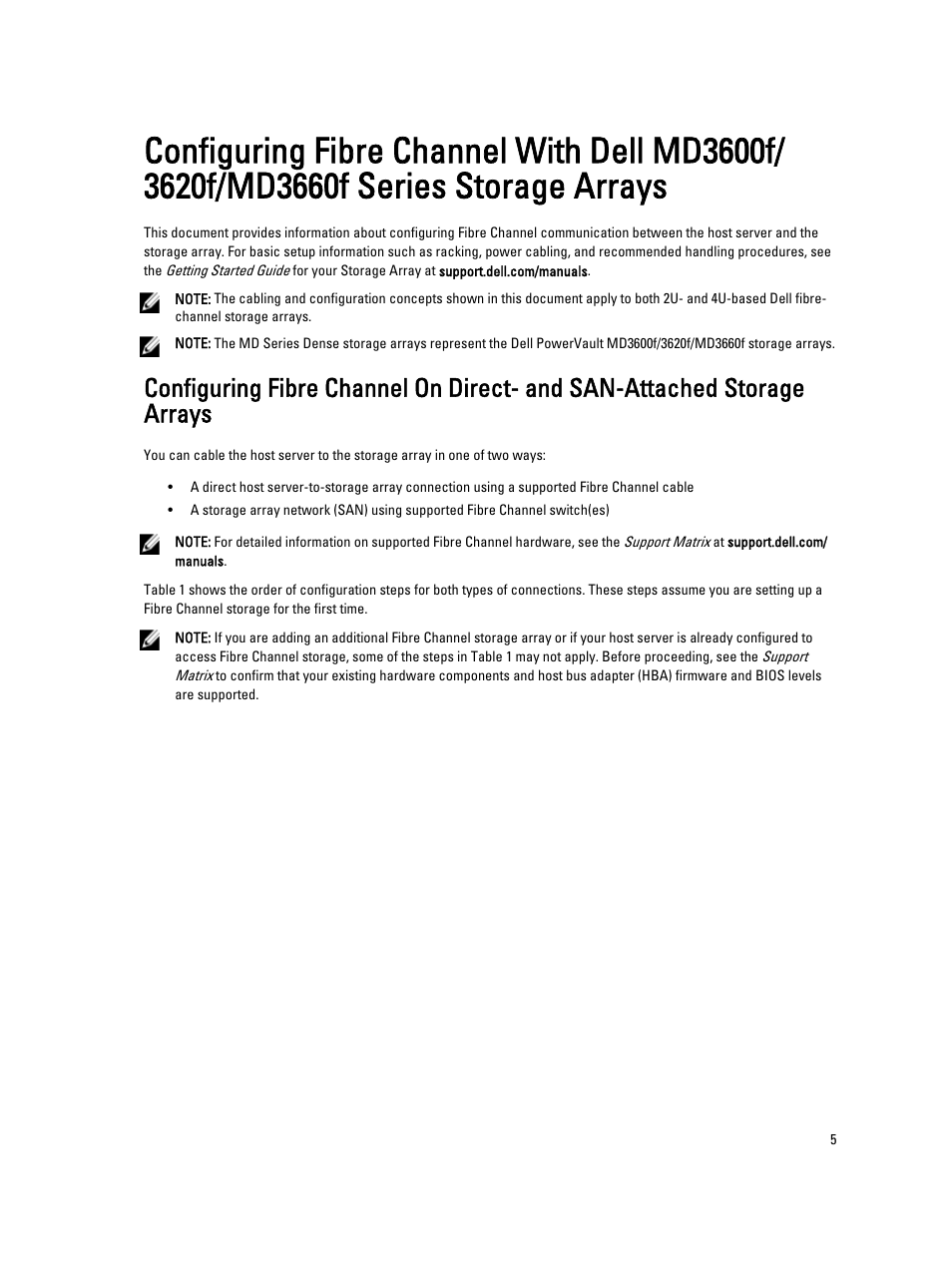 Arrays | Dell POWERVAULT MD3620F User Manual | Page 5 / 17