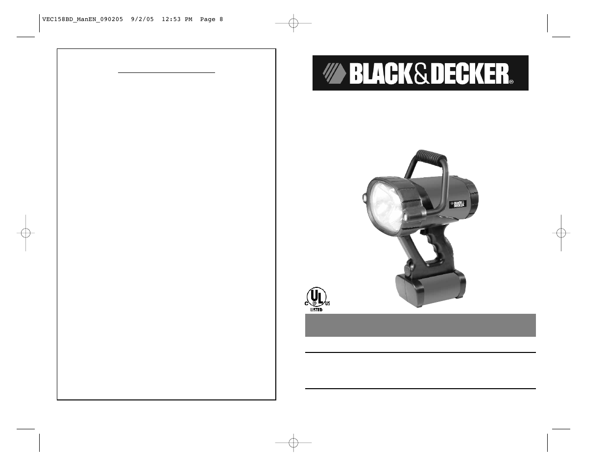 Black & Decker 3 User Manual | 6 pages