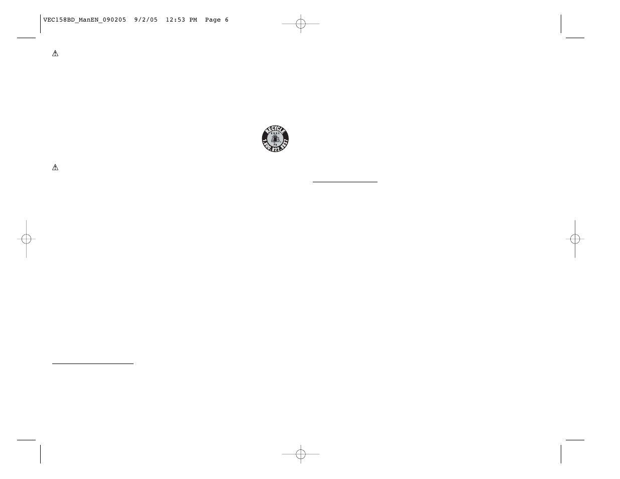 Black & Decker 3 User Manual | Page 6 / 6