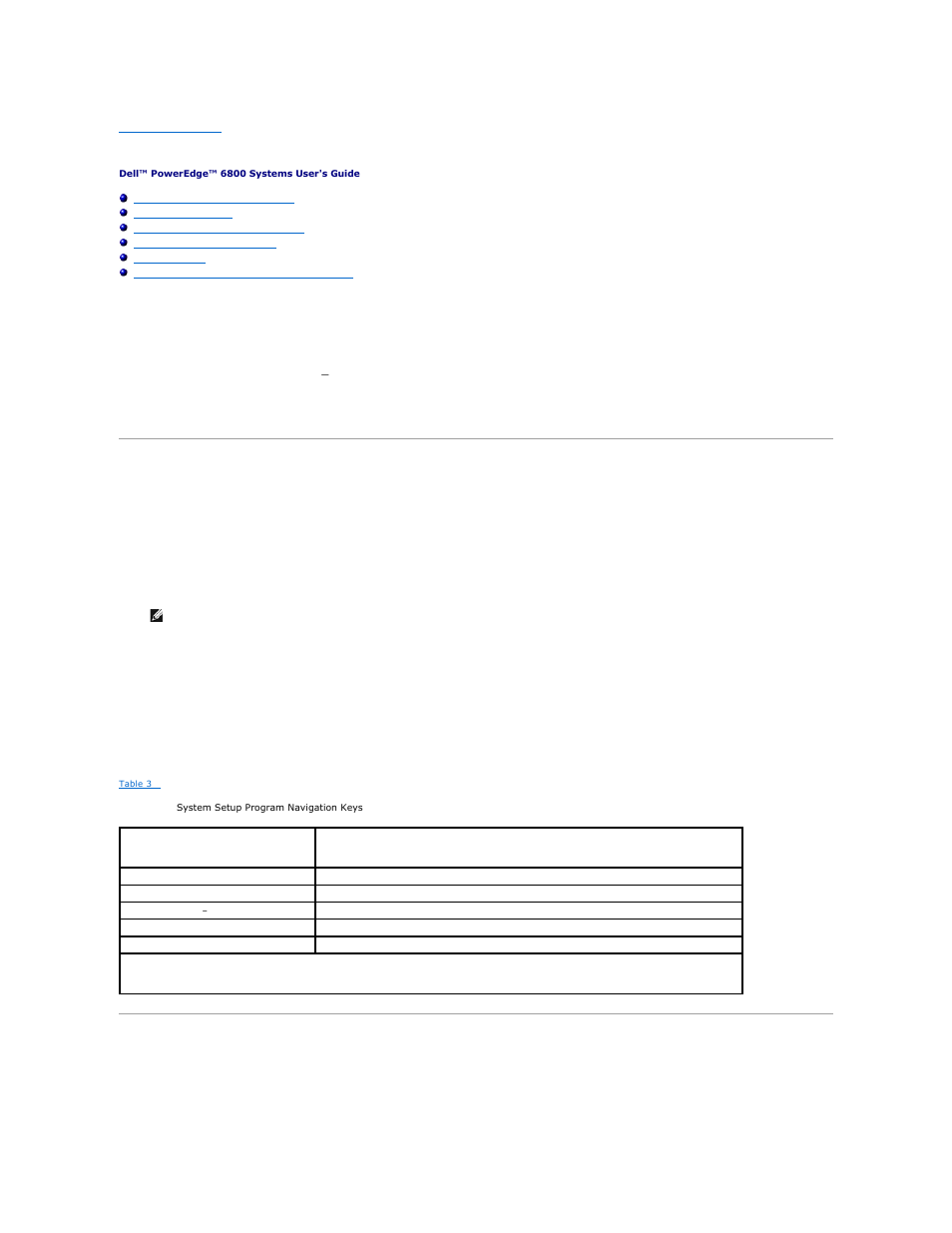 Using the system setup program, Entering the system setup program, System setup options | Responding to error messages, Main screen | Dell ? PowerEdge 6800 User Manual | Page 18 / 31