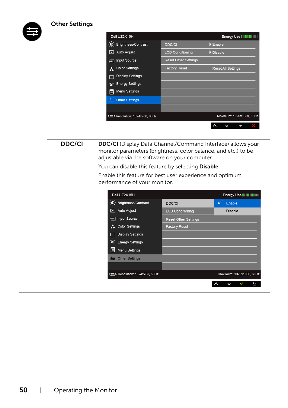 Dell UZ2715H Monitor User Manual | Page 50 / 69