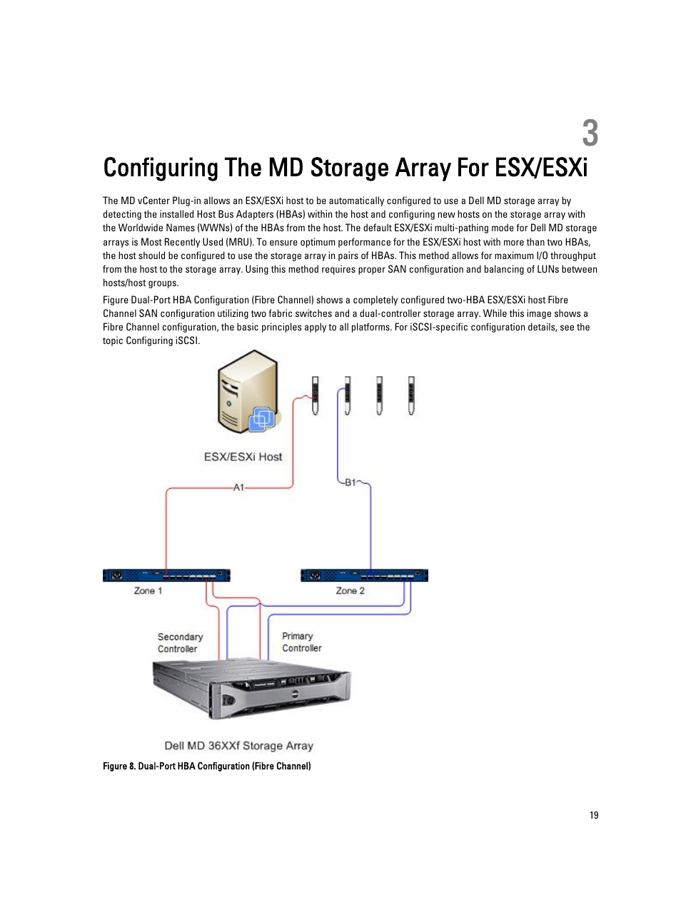 Configuring the md storage array for esx/esxi, 3 configuring the md storage array for esx/esxi | Dell POWERVAULT MD3620I User Manual | Page 19 / 75