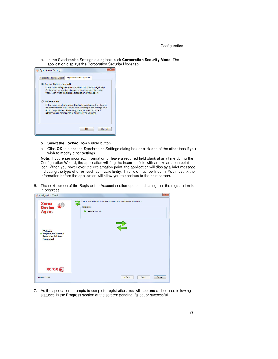 B. select the locked down radio button | Dell Toner  Monitoring Services User Manual | Page 21 / 92