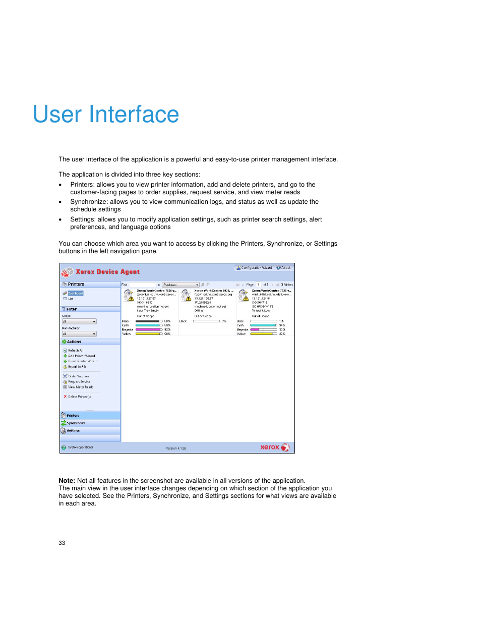 User interface | Dell Toner  Monitoring Services User Manual | Page 37 / 92