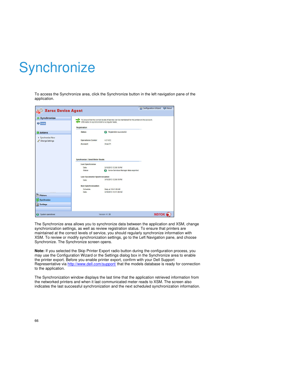 Synchronize | Dell Toner  Monitoring Services User Manual | Page 70 / 92