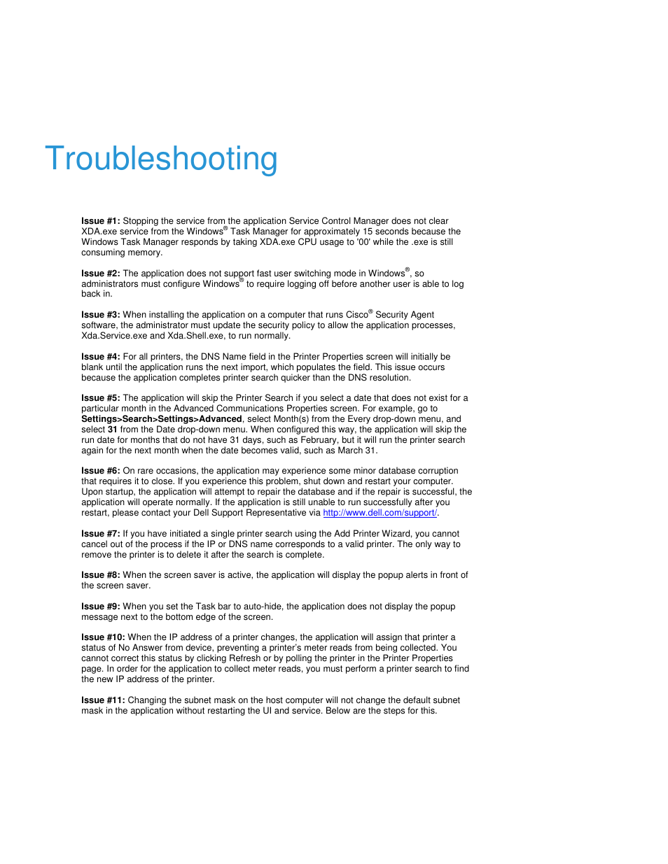 Troubleshooting | Dell Toner  Monitoring Services User Manual | Page 91 / 92