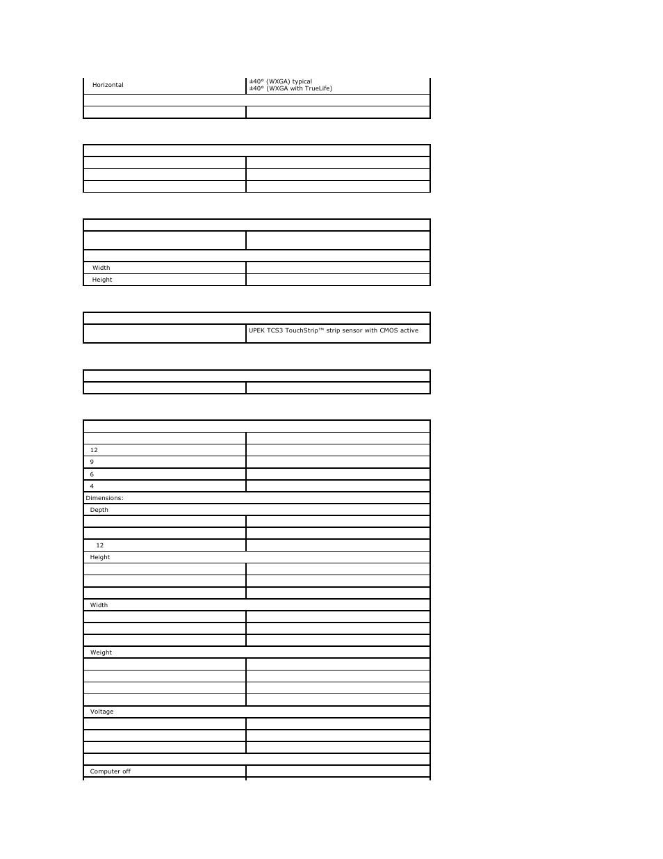 Keyboard, Touch pad, Fingerprint reader | Camera, Battery | Dell Vostro 1320 (Early 2009) User Manual | Page 8 / 70