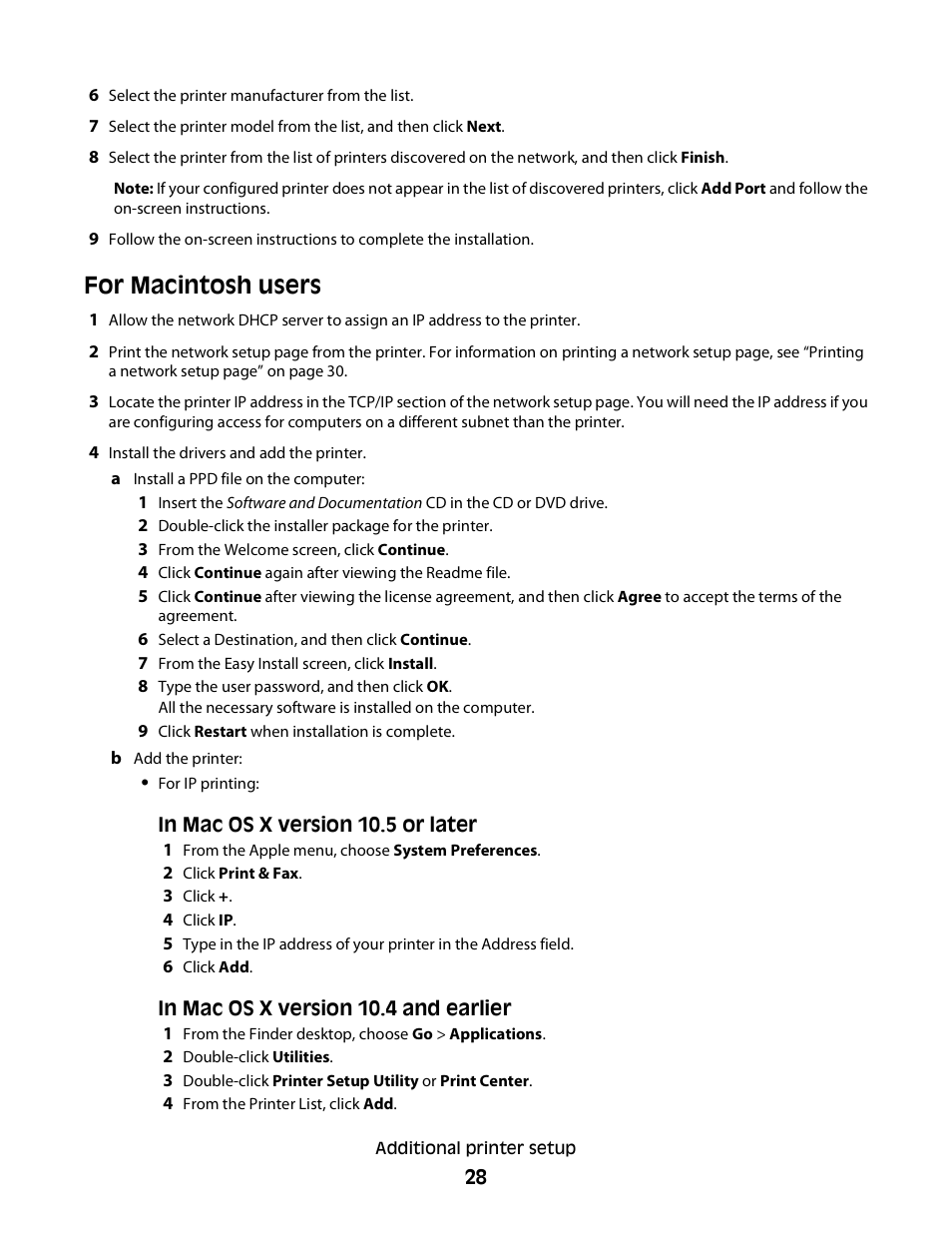 For macintosh users | Dell 3330dn Mono Laser Printer User Manual | Page 28 / 160