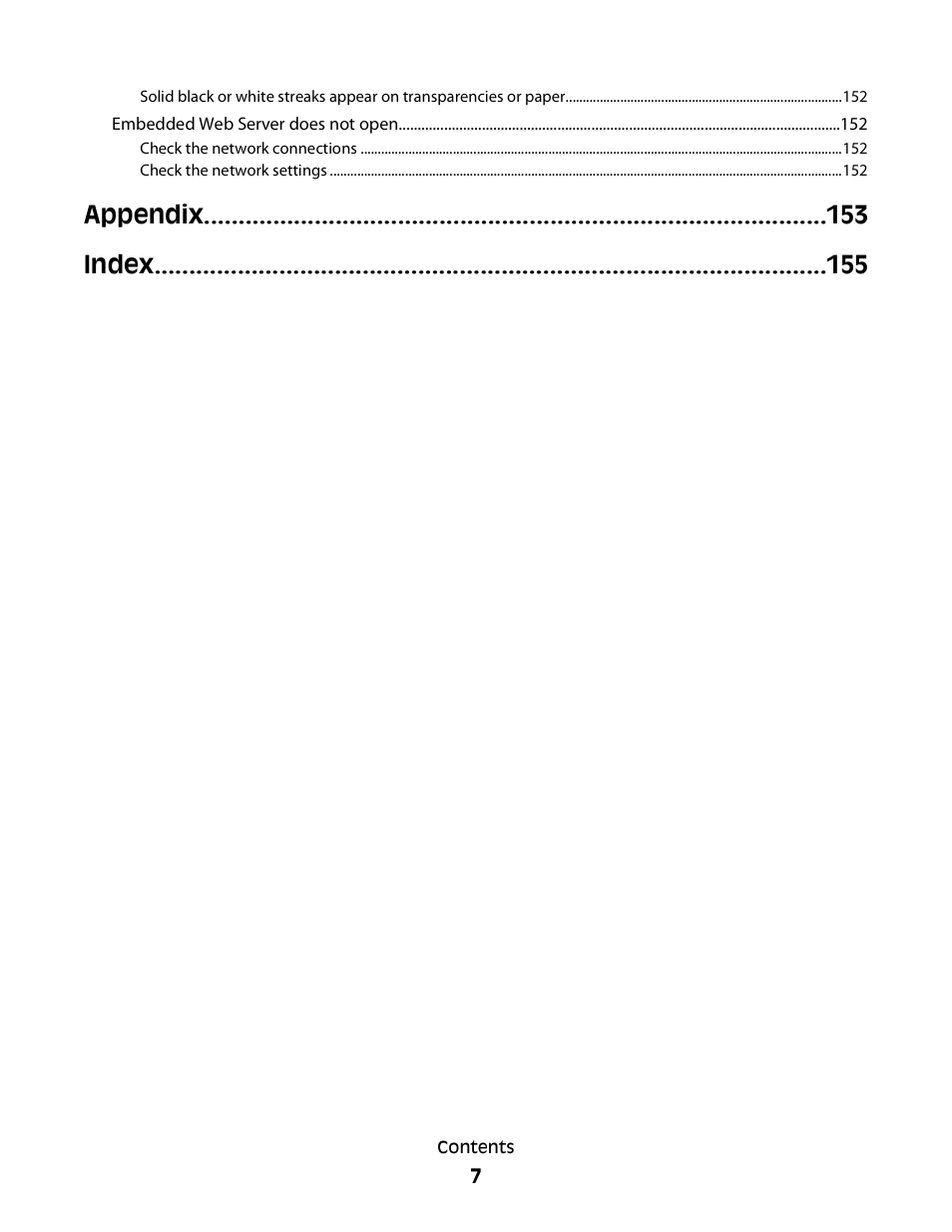 Appendix index | Dell 3330dn Mono Laser Printer User Manual | Page 7 / 160