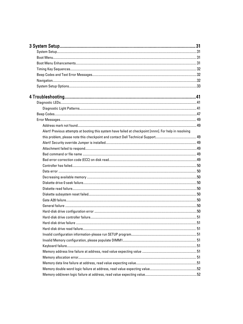 3 system setup, 4 troubleshooting | Dell OptiPlex 3010 (Mid 2012) User Manual | Page 4 / 61