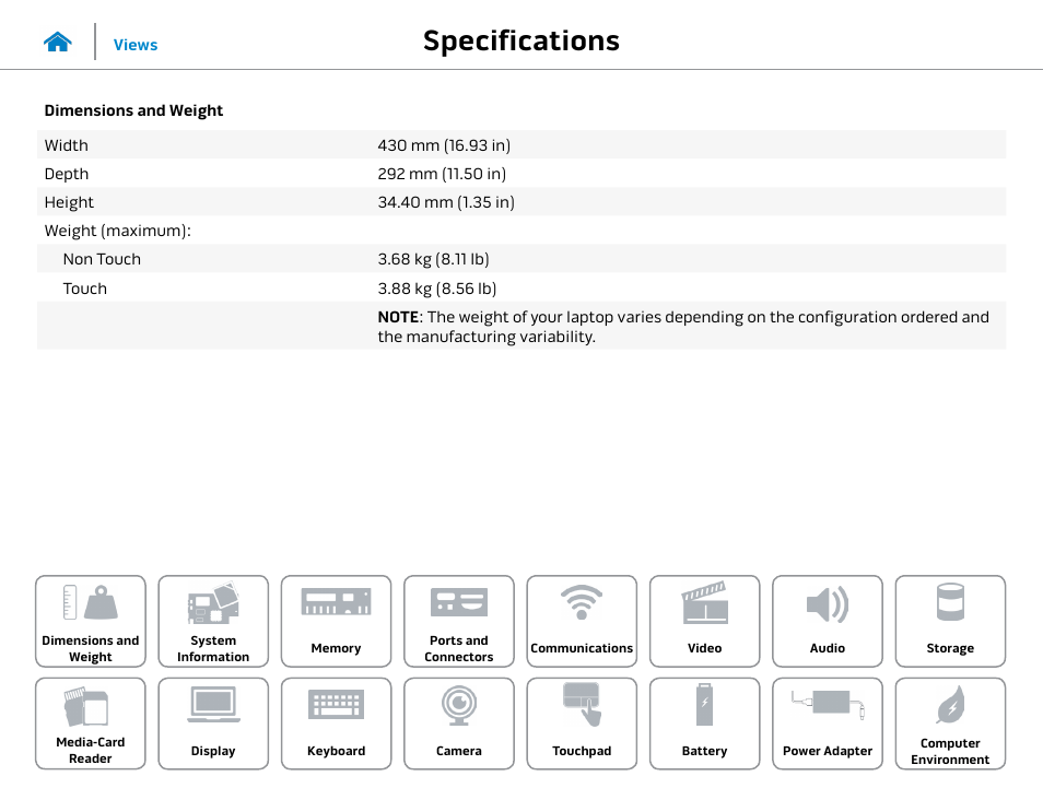 Specifications | Dell Alienware 17 R2 (Early 2015) User Manual | Page 7 / 23