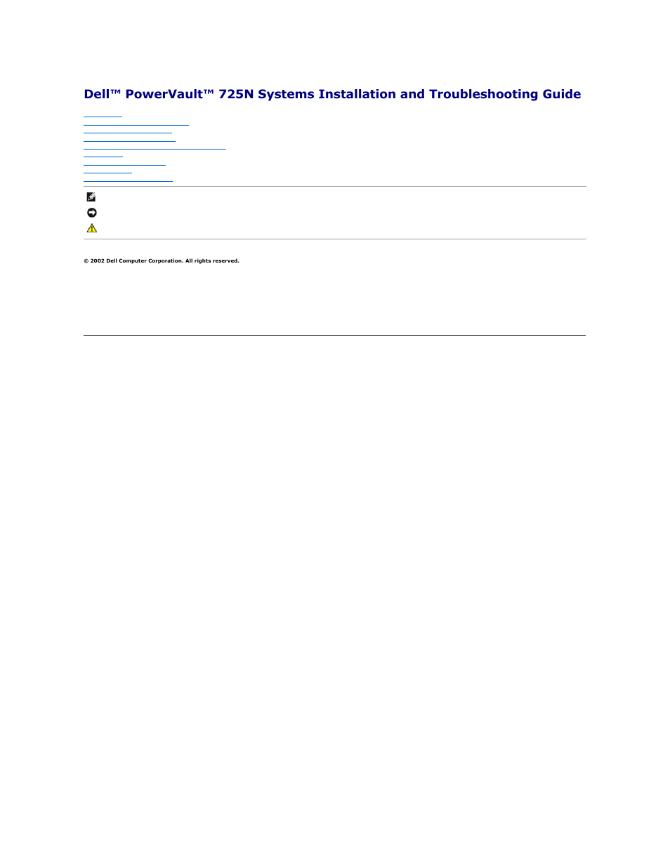 Dell PowerVault 725N (Rackmount NAS Appliance) User Manual | 52 pages