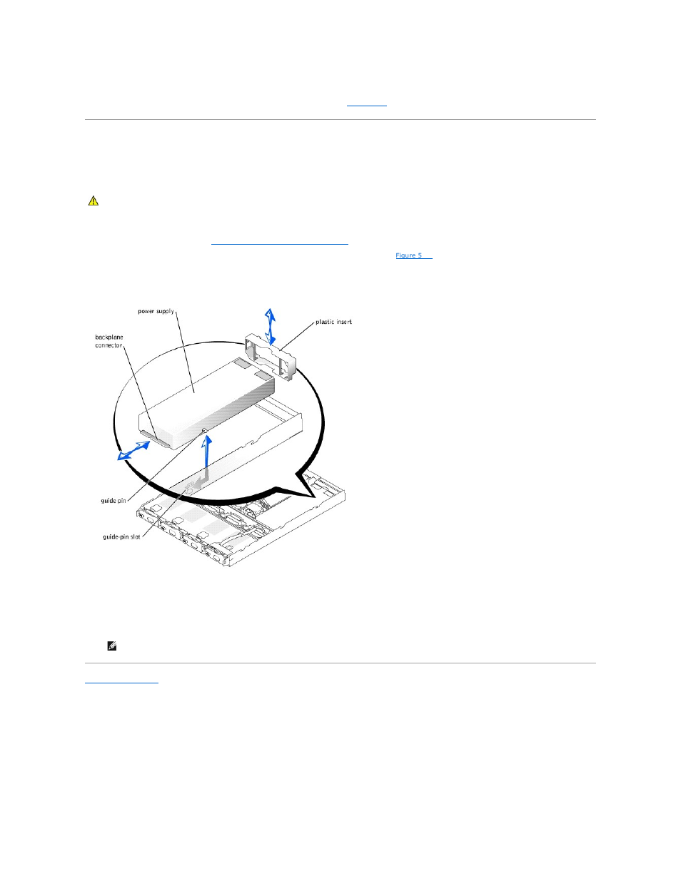 Replacing the power supply | Dell PowerVault 725N (Rackmount NAS Appliance) User Manual | Page 42 / 52