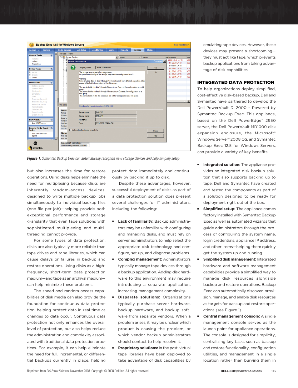 Integrated data protection | Dell PowerVault DL2200 User Manual | Page 2 / 4