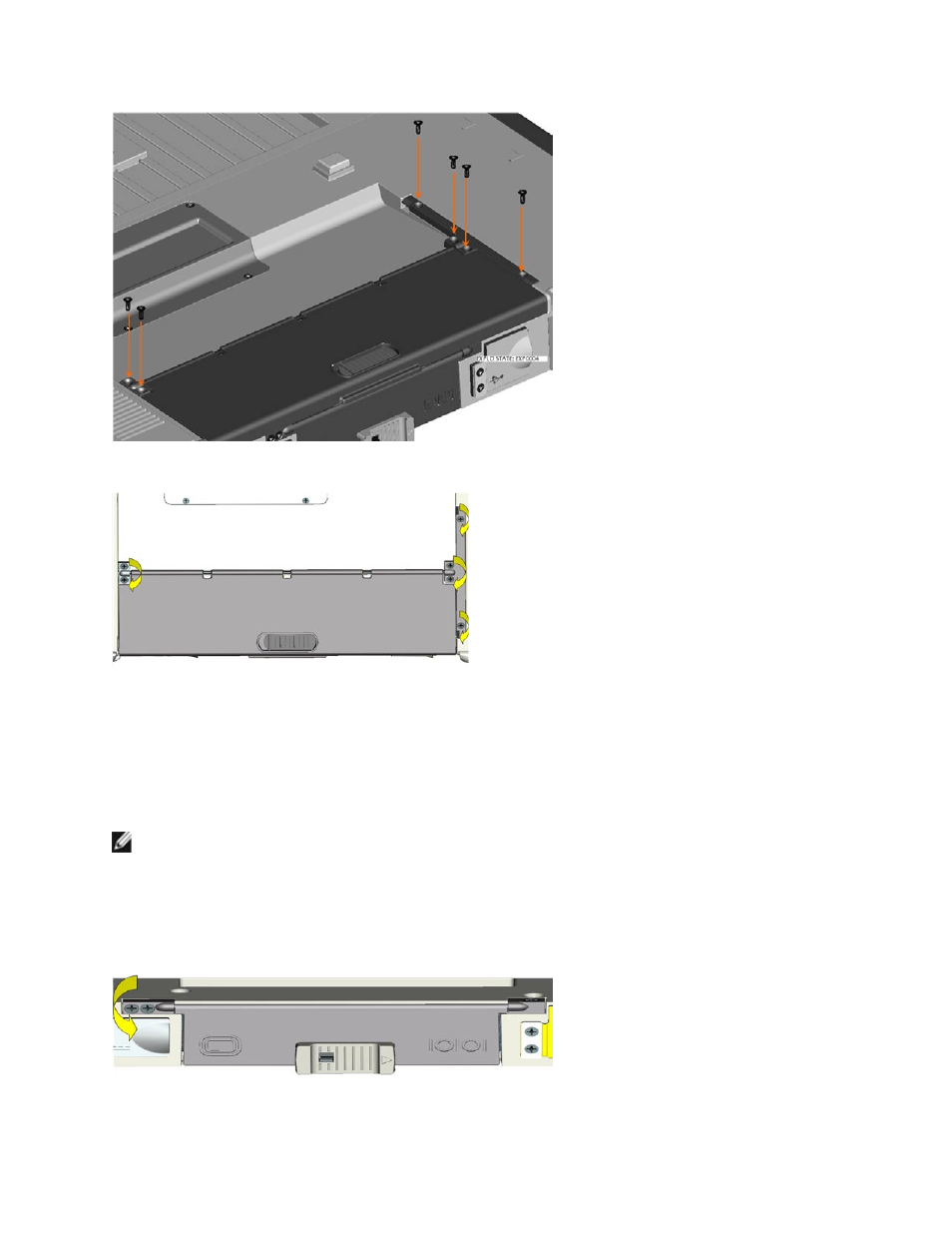 3 vga door, 1 removing the vga door | Dell Latitude D630 XFR (Early 2008) User Manual | Page 25 / 106