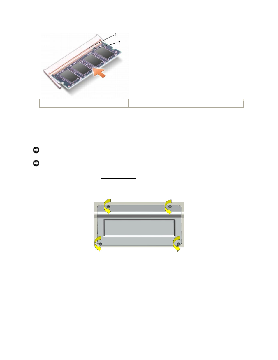Dimm, 2 dimm b | Dell Latitude D630 XFR (Early 2008) User Manual | Page 53 / 106