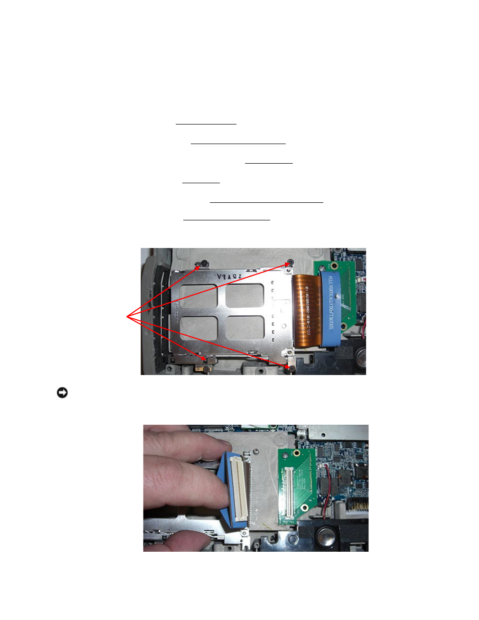 Emoving the, 1 removing the pc card cage | Dell Latitude D630 XFR (Early 2008) User Manual | Page 91 / 106