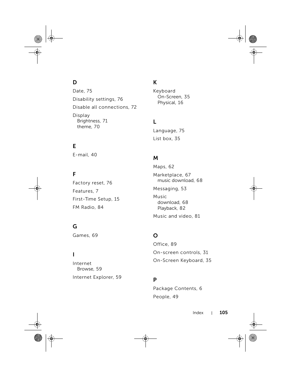Dell Mobile Venue Pro User Manual | Page 105 / 107