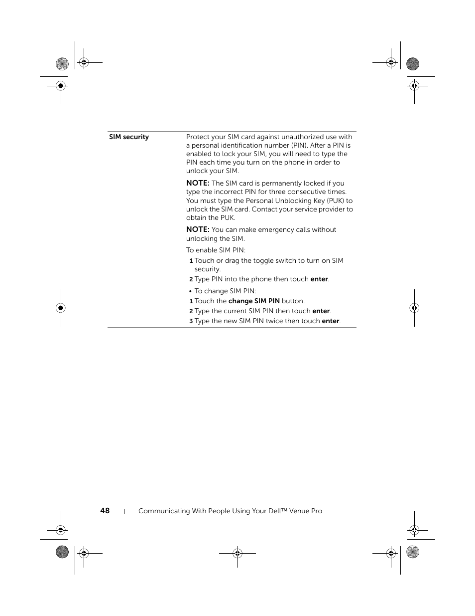 Dell Mobile Venue Pro User Manual | Page 48 / 107