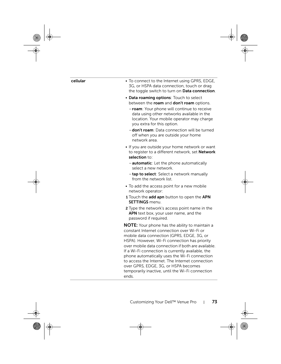Dell Mobile Venue Pro User Manual | Page 73 / 107