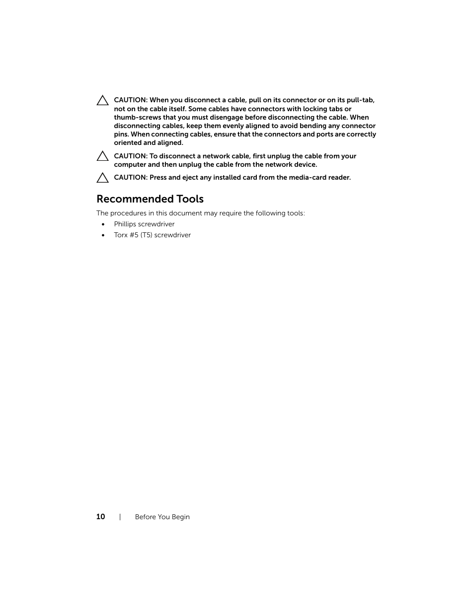 Recommended tools | Dell XPS 14 (L421X, Mid 2012) User Manual | Page 10 / 72