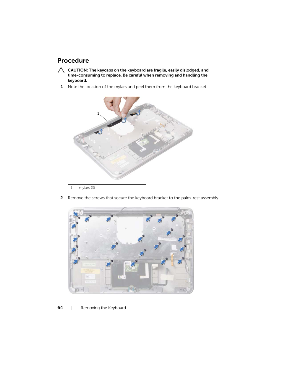 Procedure | Dell XPS 14 (L421X, Mid 2012) User Manual | Page 64 / 72