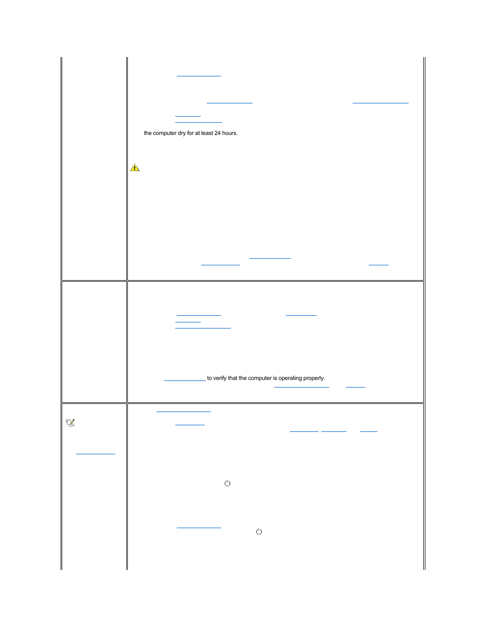 Dropped or damaged computer, No power at all | Dell Precision M40 User Manual | Page 67 / 100