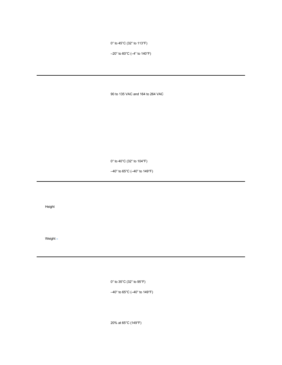 Ac adapter, Physical, Environmental (computer) | Dell Precision M40 User Manual | Page 83 / 100