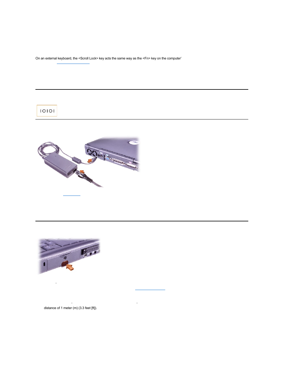 Serial devices, Ac adapter, Infrared sensor | Ac power connector, Serial connector, Ir sensor | Dell Precision M40 User Manual | Page 9 / 100