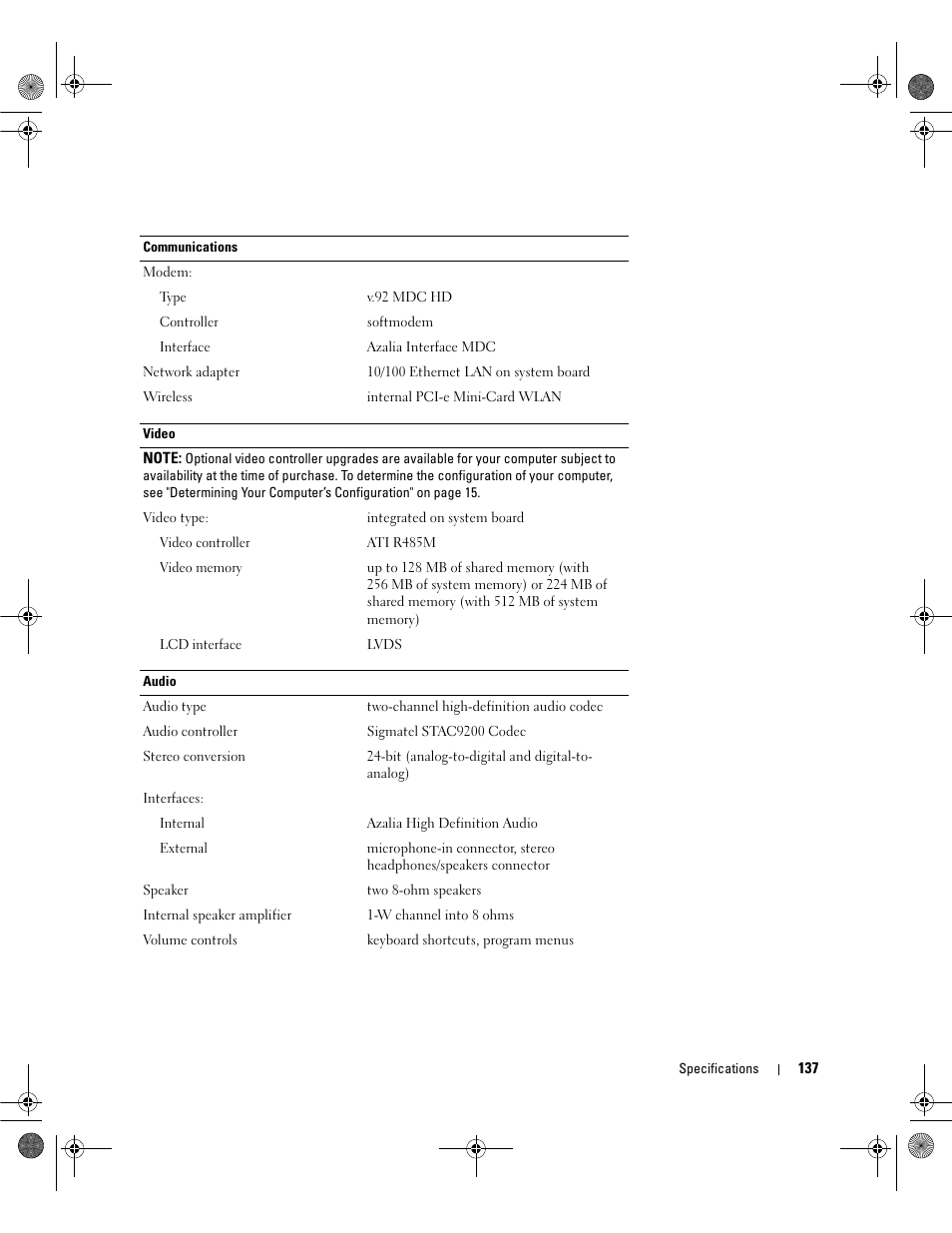 Dell Latitude 131L User Manual | Page 137 / 168
