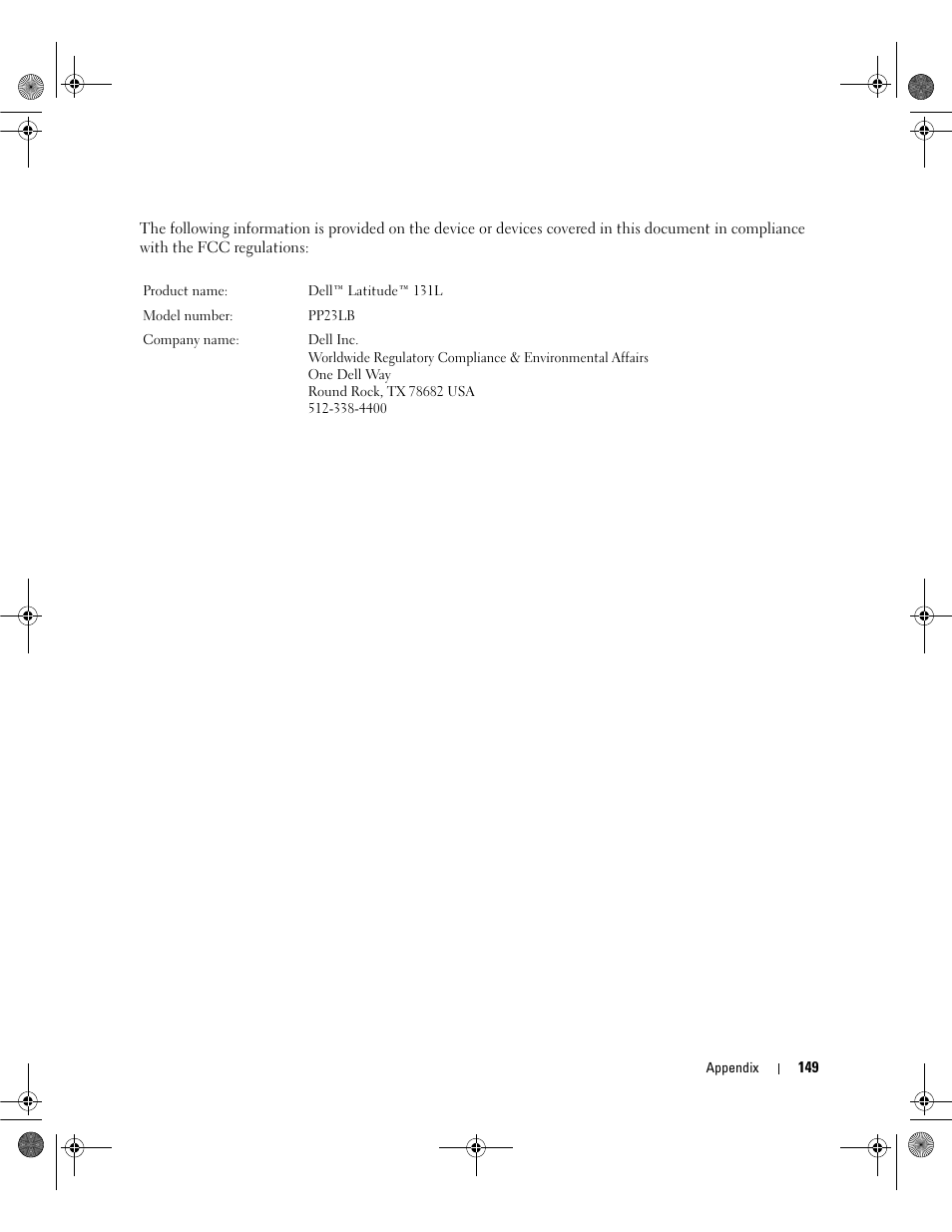 Dell Latitude 131L User Manual | Page 149 / 168