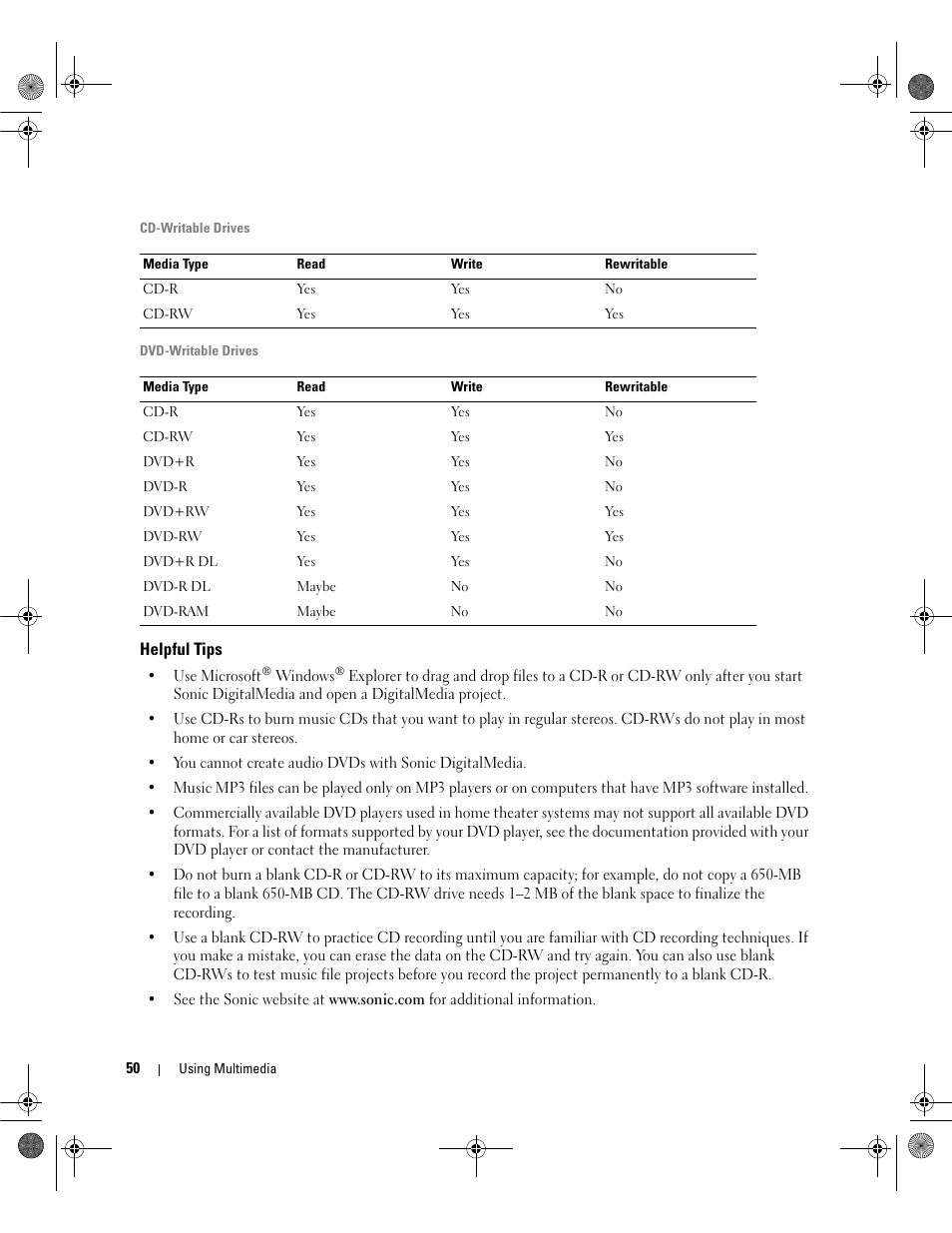 Helpful tips | Dell Latitude 131L User Manual | Page 50 / 168