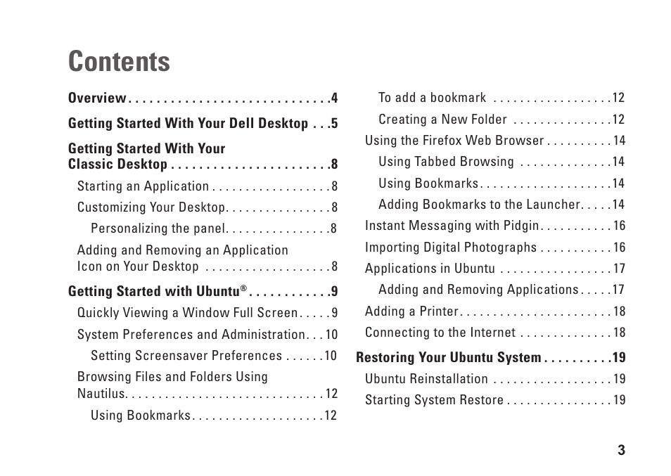 Dell Inspiron Mini 9 (910, Late 2008) User Manual | Page 3 / 22