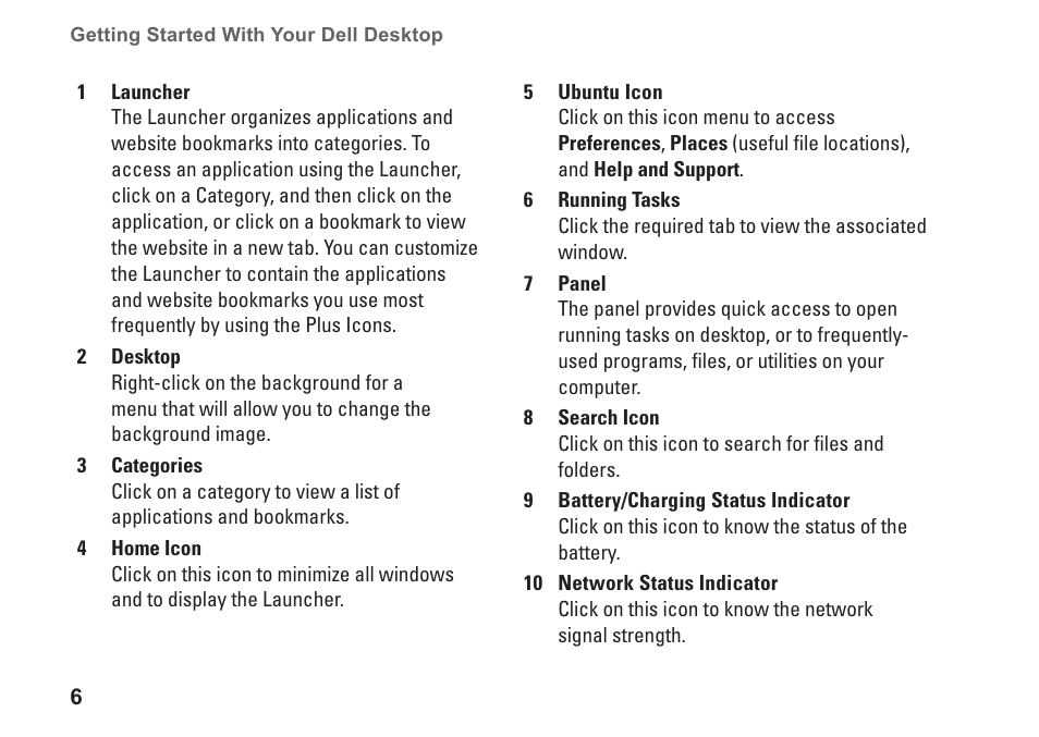 Dell Inspiron Mini 9 (910, Late 2008) User Manual | Page 6 / 22