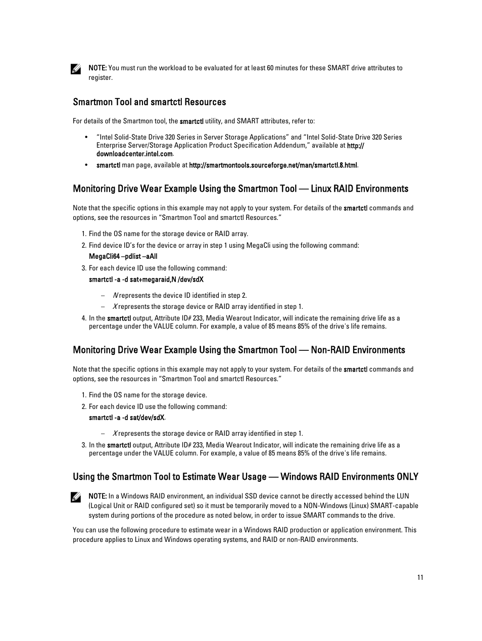 Smartmon tool and smartctl resources | Dell POWEREDGE R720 User Manual | Page 11 / 15