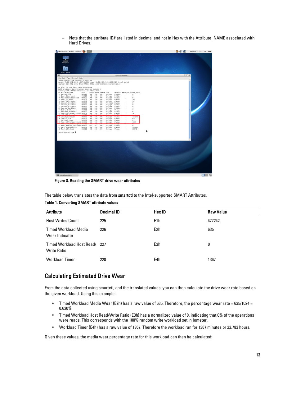 Calculating estimated drive wear | Dell POWEREDGE R720 User Manual | Page 13 / 15