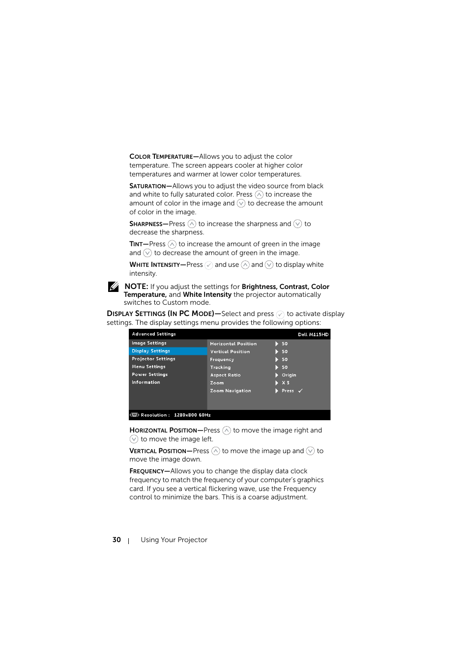 Dell Mobile Projector M115HD User Manual | Page 30 / 64