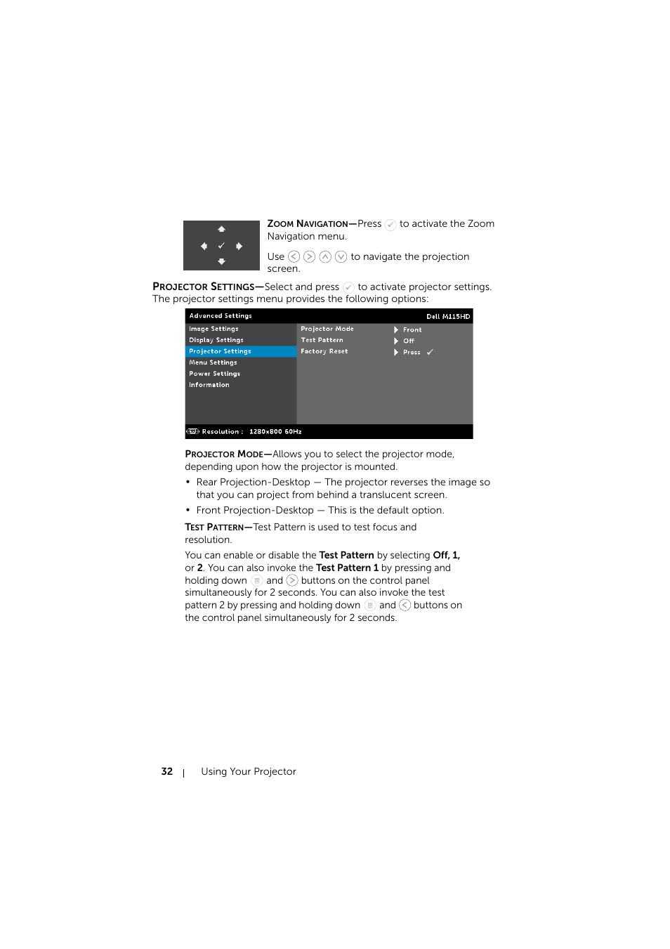 Dell Mobile Projector M115HD User Manual | Page 32 / 64