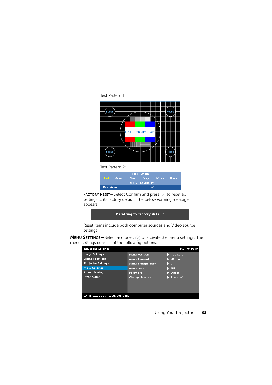 Dell Mobile Projector M115HD User Manual | Page 33 / 64