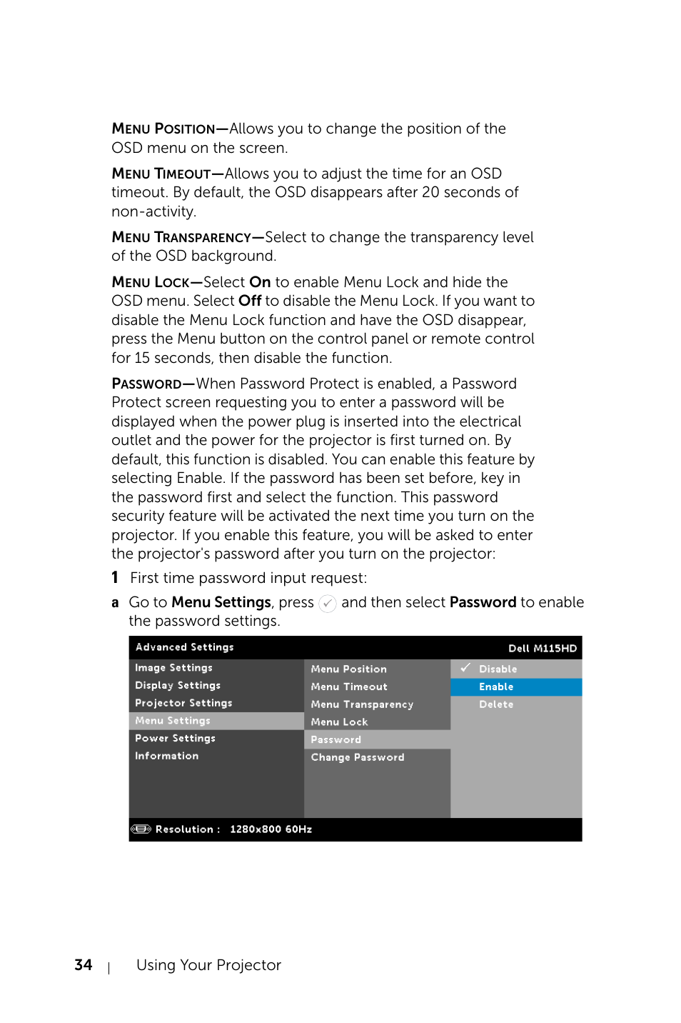 Dell Mobile Projector M115HD User Manual | Page 34 / 64