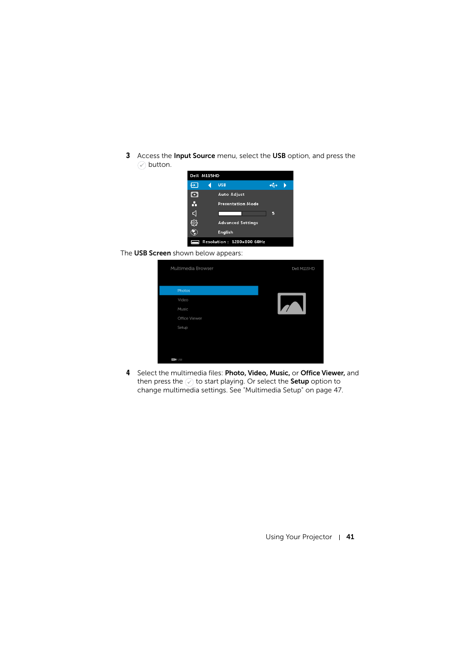 Dell Mobile Projector M115HD User Manual | Page 41 / 64