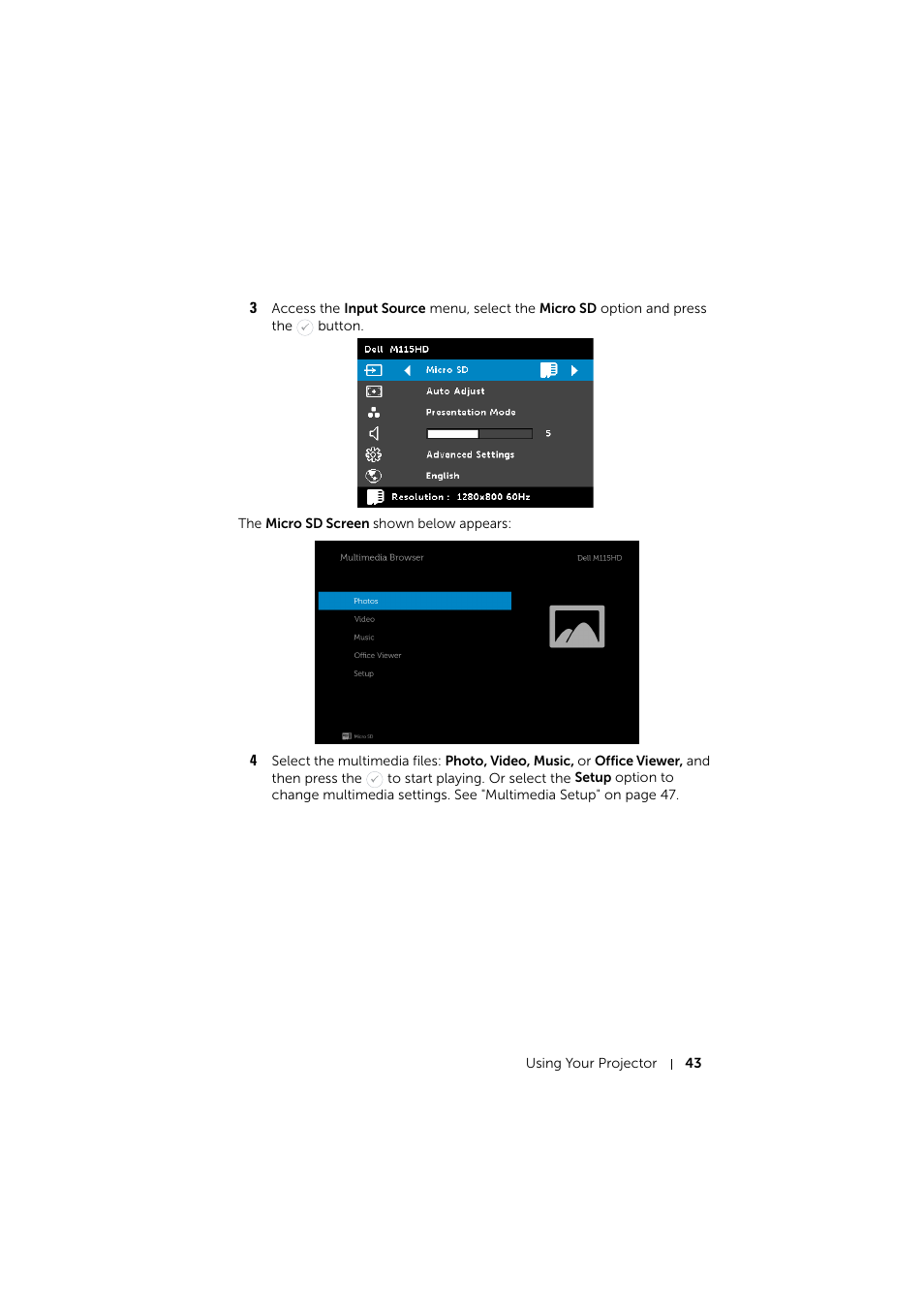 Dell Mobile Projector M115HD User Manual | Page 43 / 64