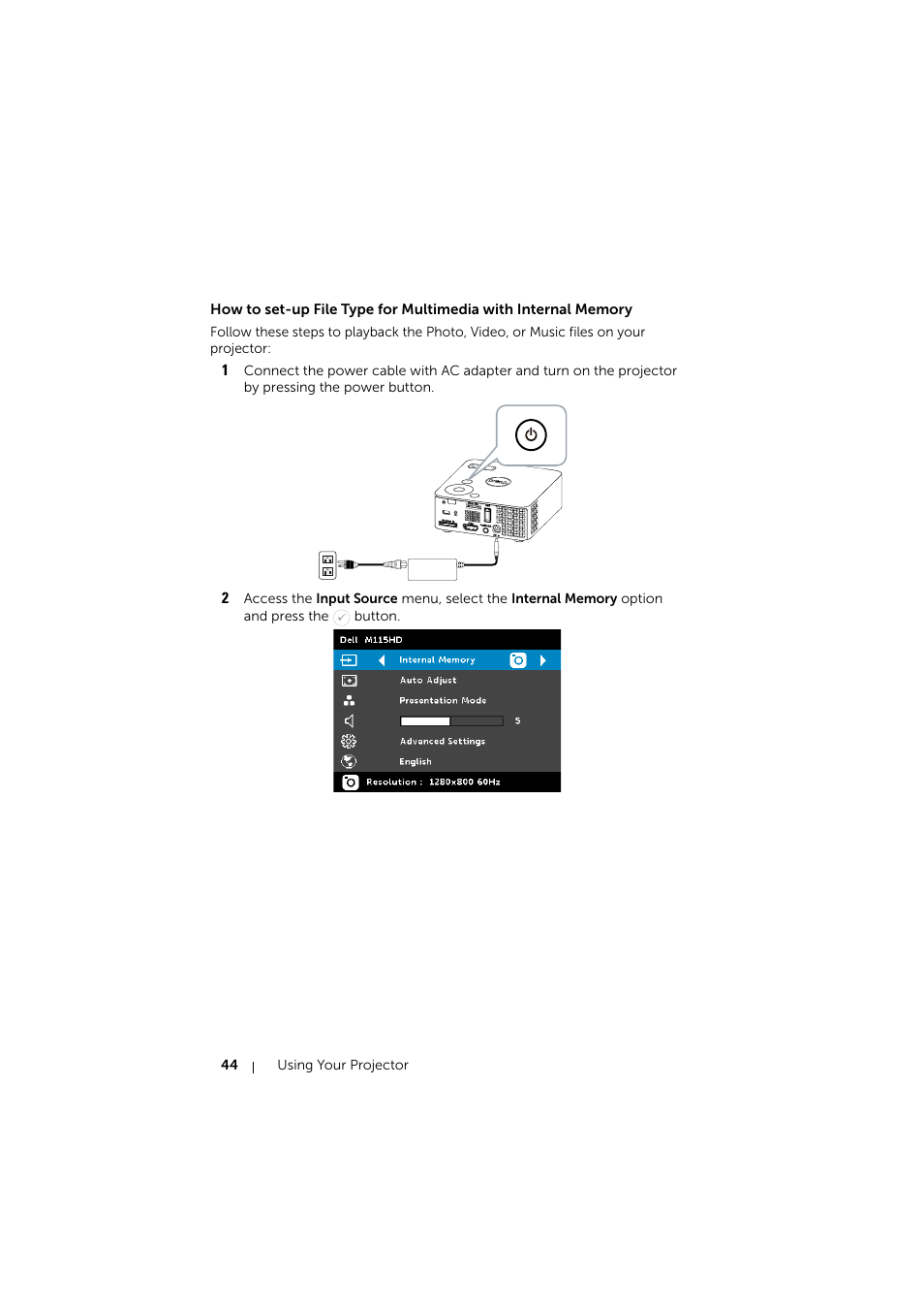 Dell Mobile Projector M115HD User Manual | Page 44 / 64