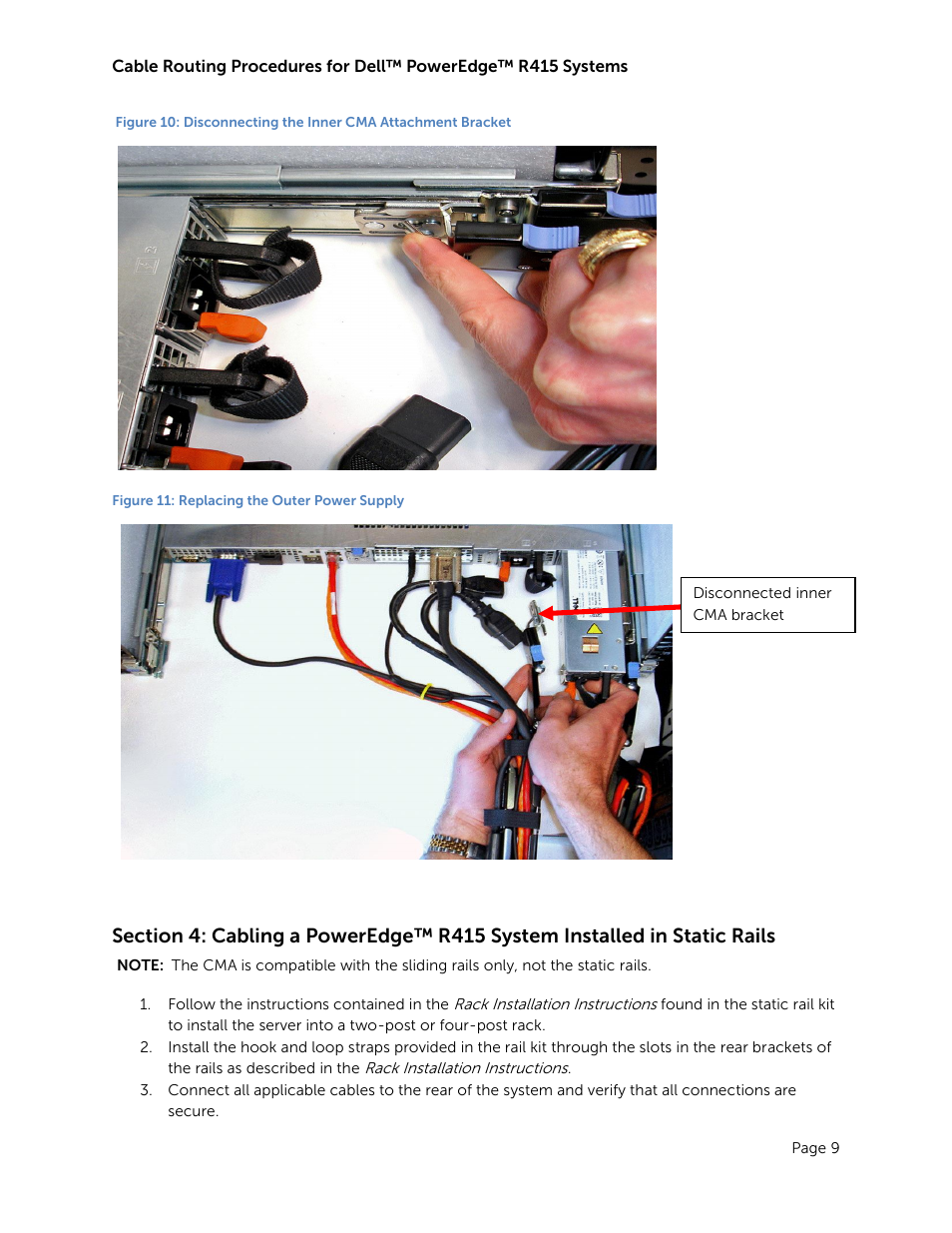 Figure 11: replacing the outer power supply | Dell PowerEdge Rack Enclosure 4220 User Manual | Page 11 / 12