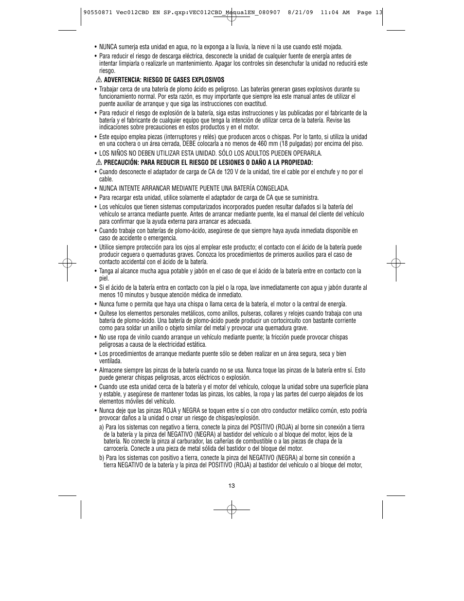 Black & Decker Start-It VEC012CBD User Manual | Page 14 / 20