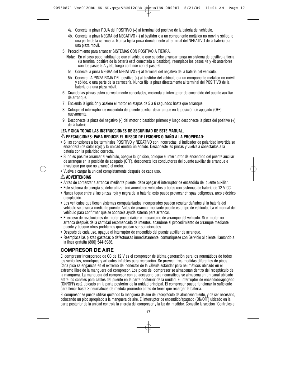 Black & Decker Start-It VEC012CBD User Manual | Page 18 / 20