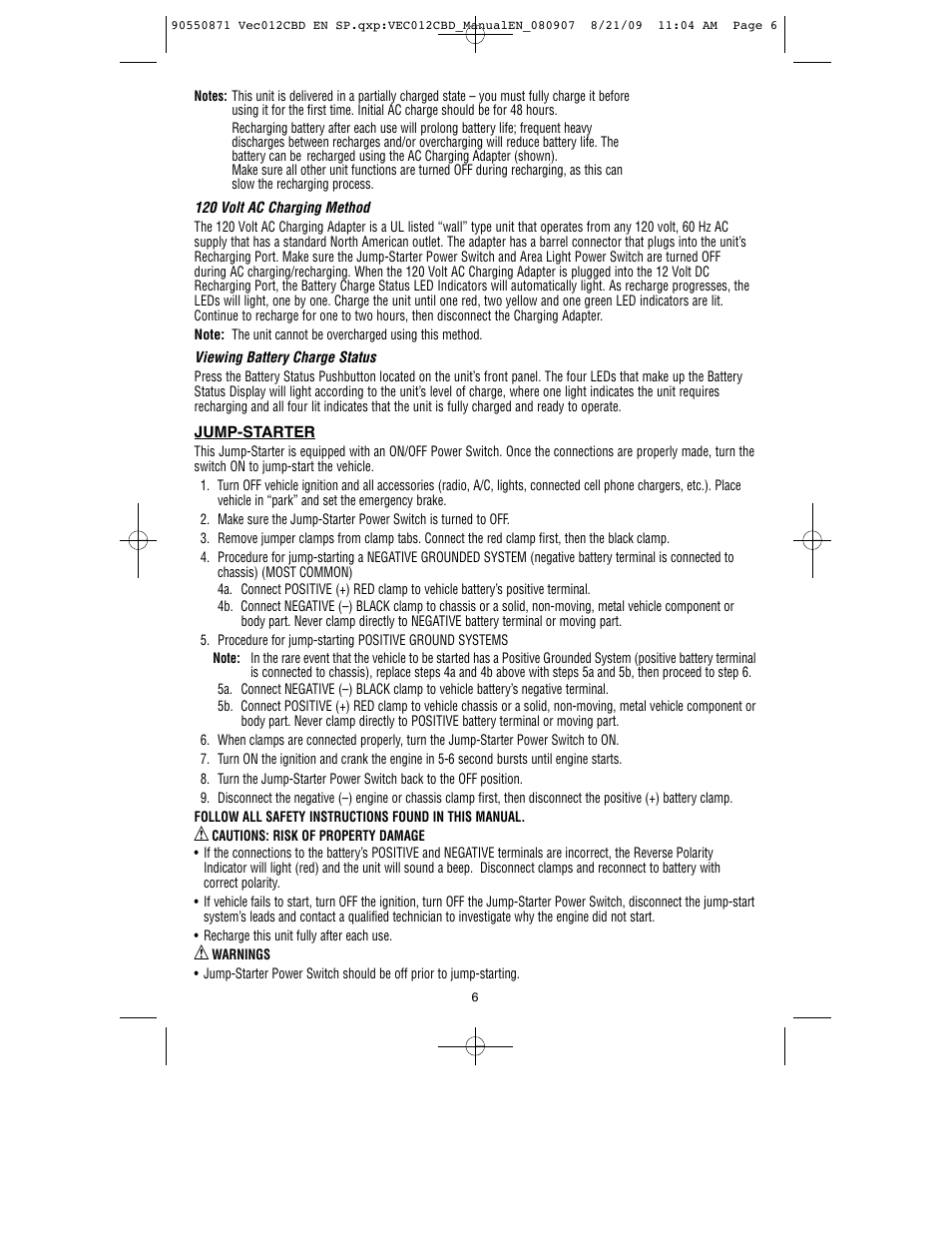 Black & Decker Start-It VEC012CBD User Manual | Page 7 / 20