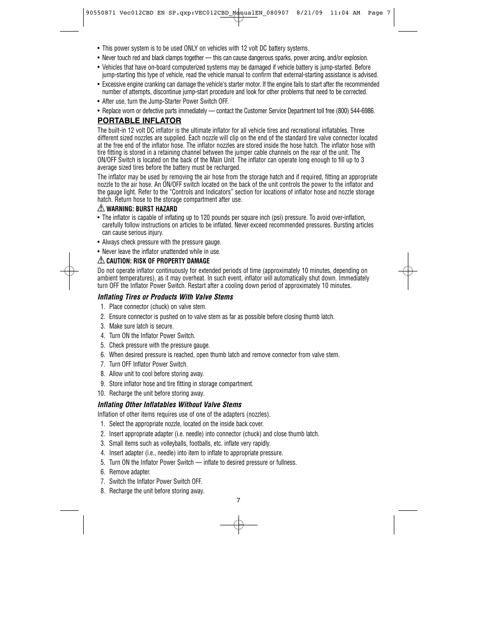 Black & Decker Start-It VEC012CBD User Manual | Page 8 / 20