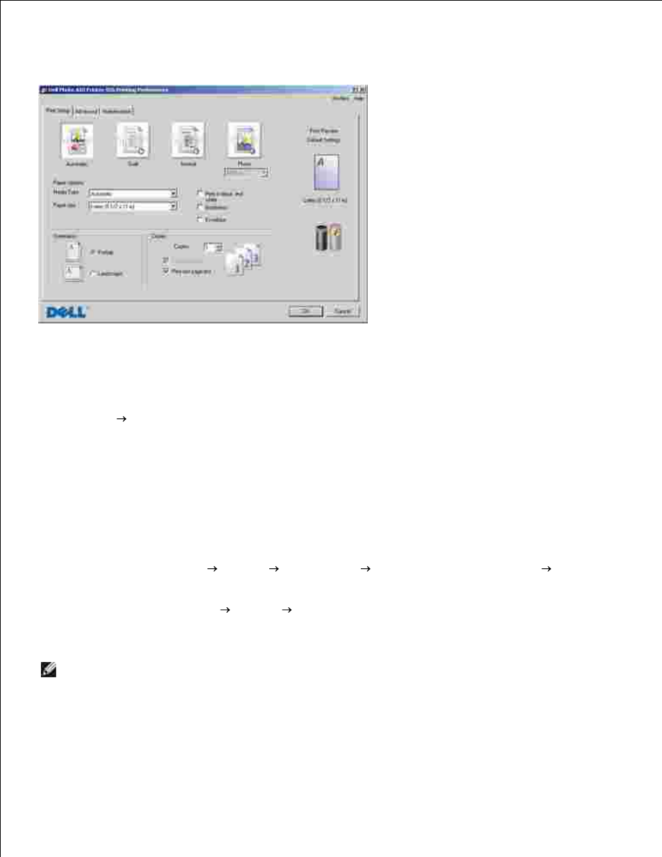 Using printing preferences | Dell 926 All In One Inkjet Printer User Manual | Page 60 / 108