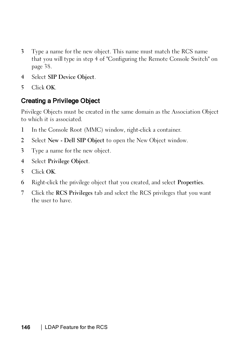 Creating a privilege object | Dell KVM 2162DS User Manual | Page 156 / 188